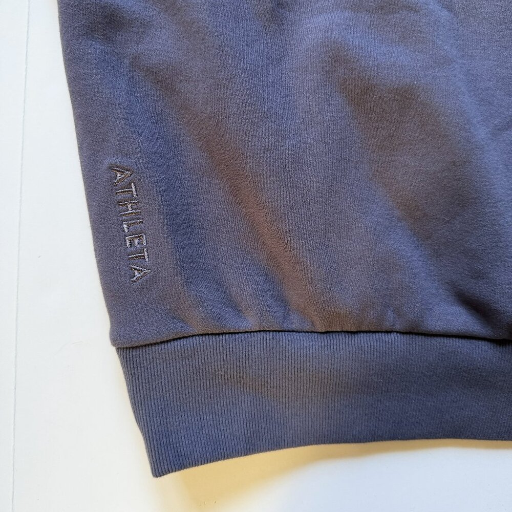 ATHLETA Forever Fleece 1/2 Zip Hoodie Size L NEW NWT Sweatshirt Twilight Purple - Picture 10 of 15